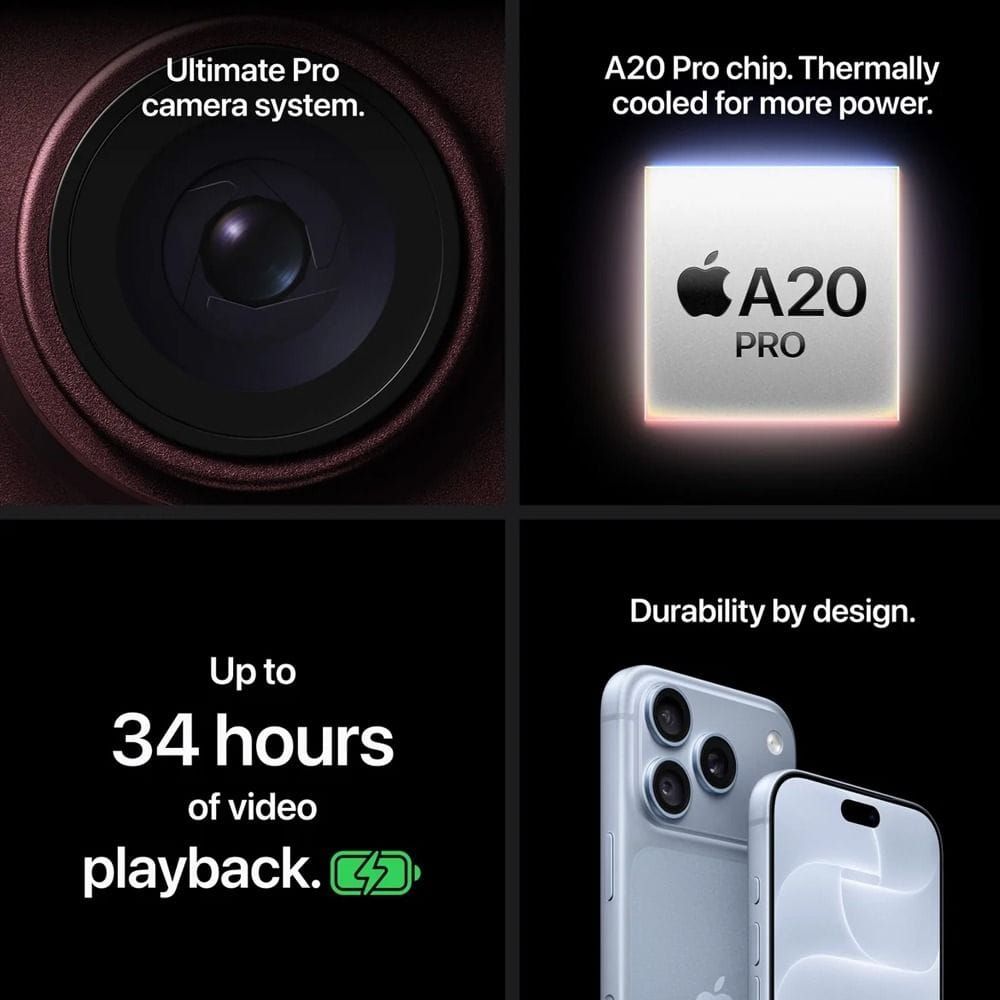 Apple iPhone 18 Pro 5G Smartphone, 512GB Storage, Pro Camera System, Super Retina XDR Display | Burgundy - MJRD4AH/A (TDRA)