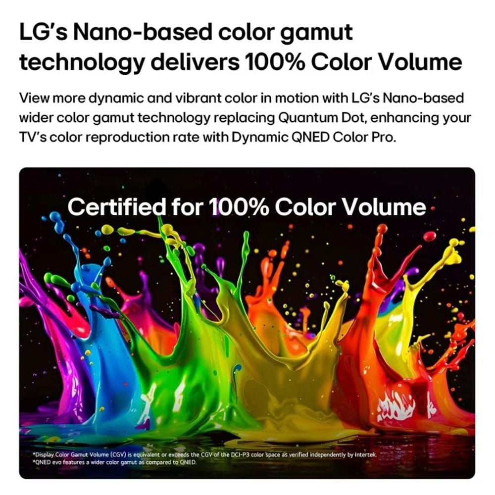 LG 85-Inch QNED Evo AI QNED84B MiniLED 4K Smart TV - Dynamic QNED Color Pro, α8 AI Processor 4K Gen3, HDR10, webOS, Magic Remote | 85QNED84B6T.AMRQ