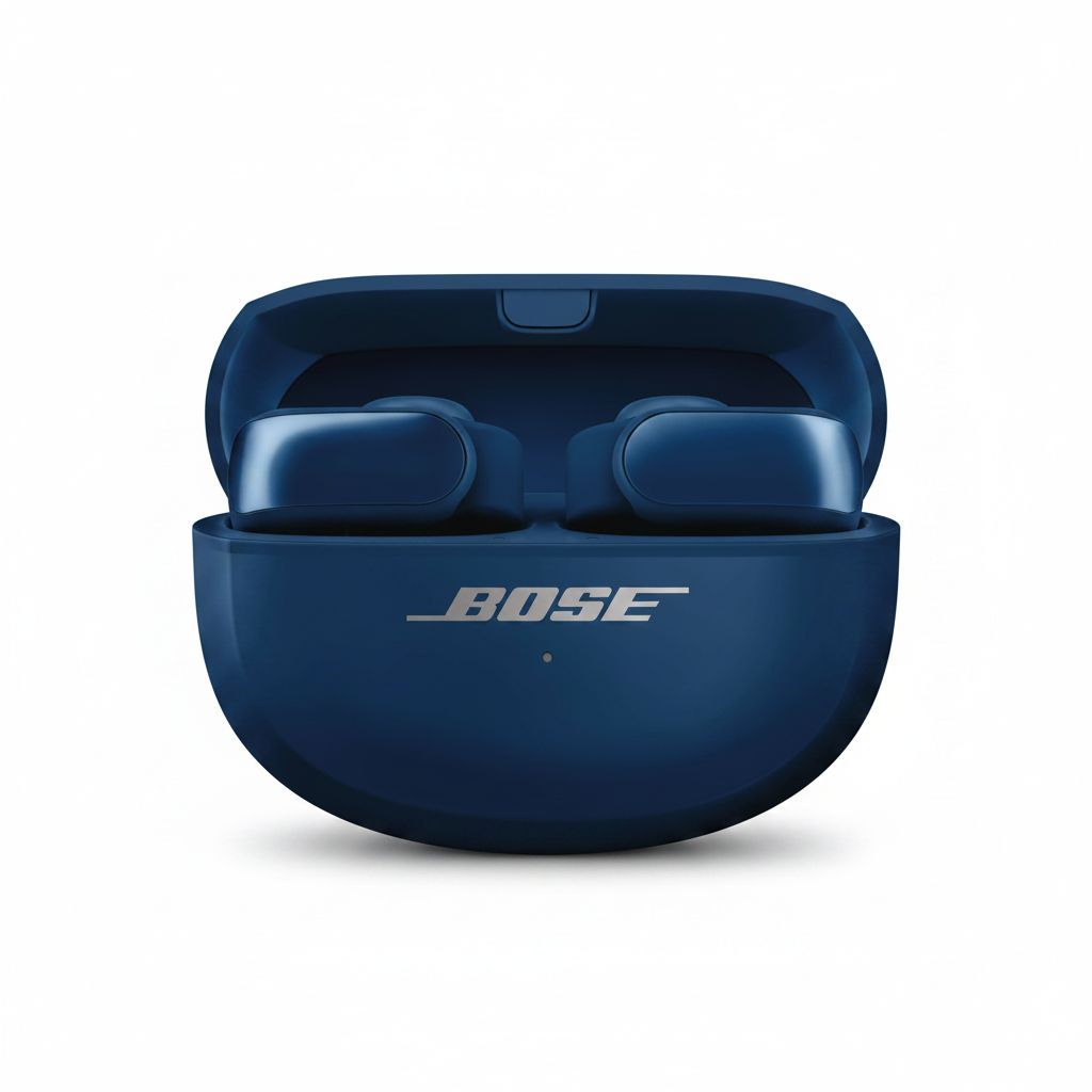Bose Ultra Open Earbuds, OpenAudio Technology, Open-Ear Wireless Bluetooth Earbuds, Immersive Audio, Comfortable Fit - Blue