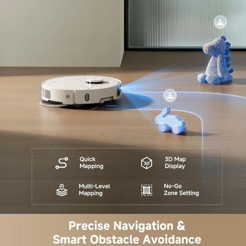 Dreame L50 Ultra Robotic Vacuum Cleaner, 25000Pa Suction, DuoScrub Mopping, Auto-Empty Dock & Smart 3D Navigation | White - RLL53SE