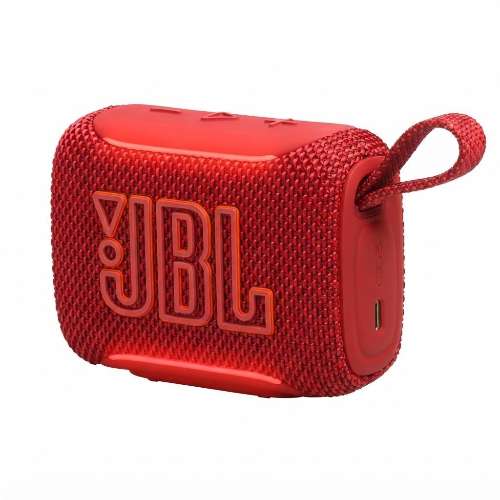 JBL Go 5 Ultra-Portable Bluetooth Speaker - IP68 Waterproof & Dustproof, Ambient Edge Lighting | Red