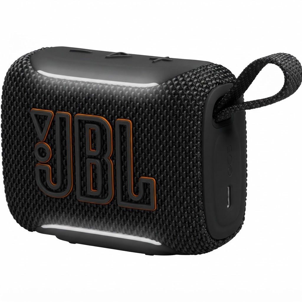 JBL Go 5 Ultra-Portable Bluetooth Speaker, IP68 Waterproof & Dustproof, 10H Playtime, Ambient Edge Lighting | Black