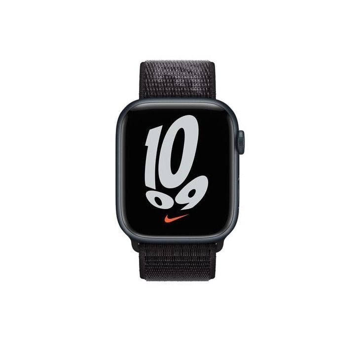 Apple Watch Sport Loop 45mm, Soft, Breathable And Lightweight, Regular - Black Nike - ML343ZM/A
