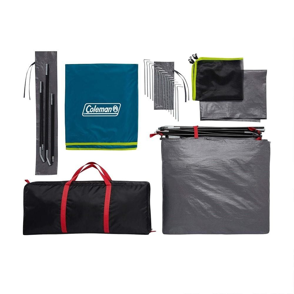 Coleman Skydome Dark Room 8-Person Camping Tent, 3-Season Dome Tent, Dark Room Technology, WeatherTec Waterproof Protection, Quick Setup, Fiberglass Poles