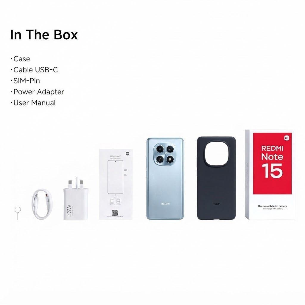 Xiaomi Redmi Note 15 Smartphone, 8GB RAM, 256GB Storage, Forest Green, 6000mAh Battery, 108MP Camera