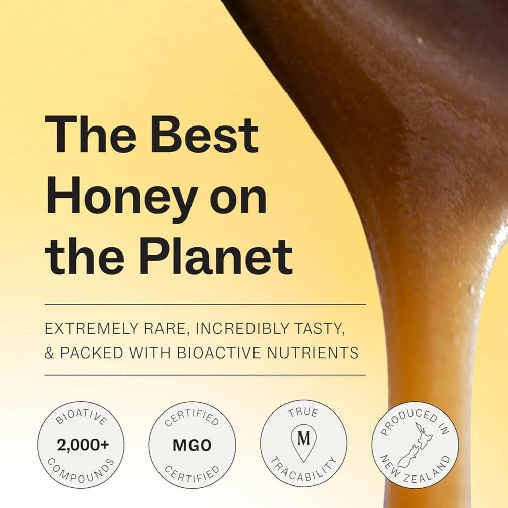 Manukora Raw Manuka Honey MGO 1000+, 100% Monofloral New Zealand Manuka Honey - 500g