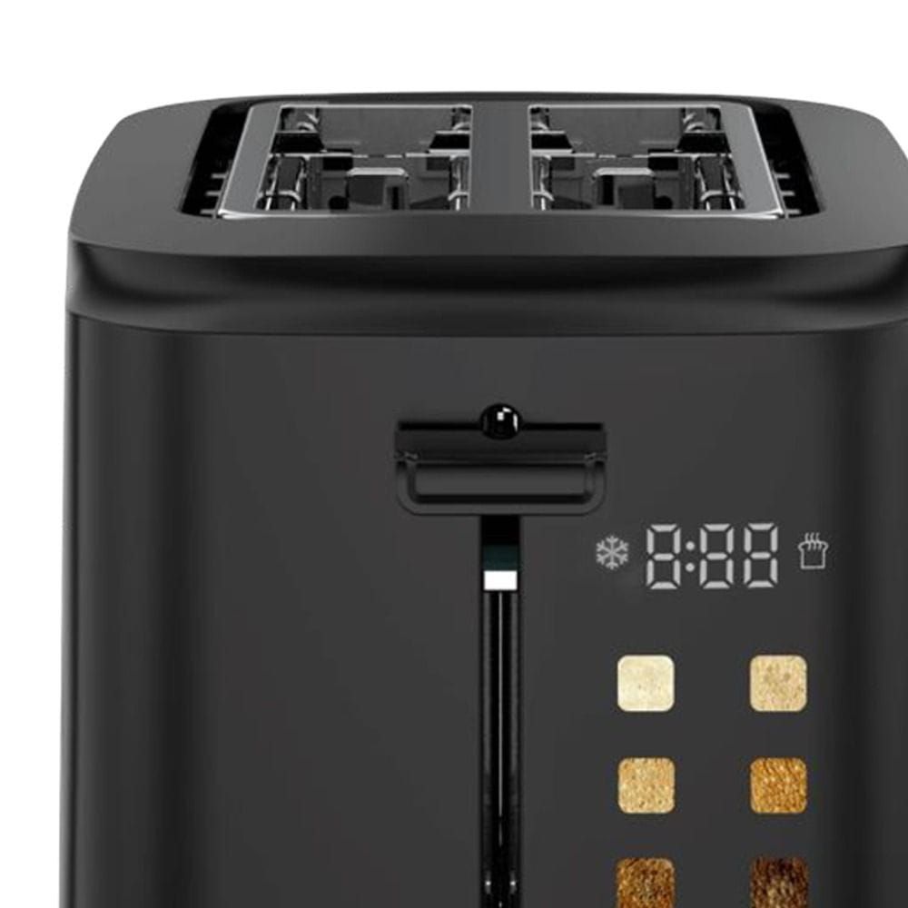 Oscar Platinum Series Digital 2-Slice Toaster, 800W, LED Display, 6 Browning Settings, Defrost & Cancel, Countdown Timer | OS-TBD02 - Black