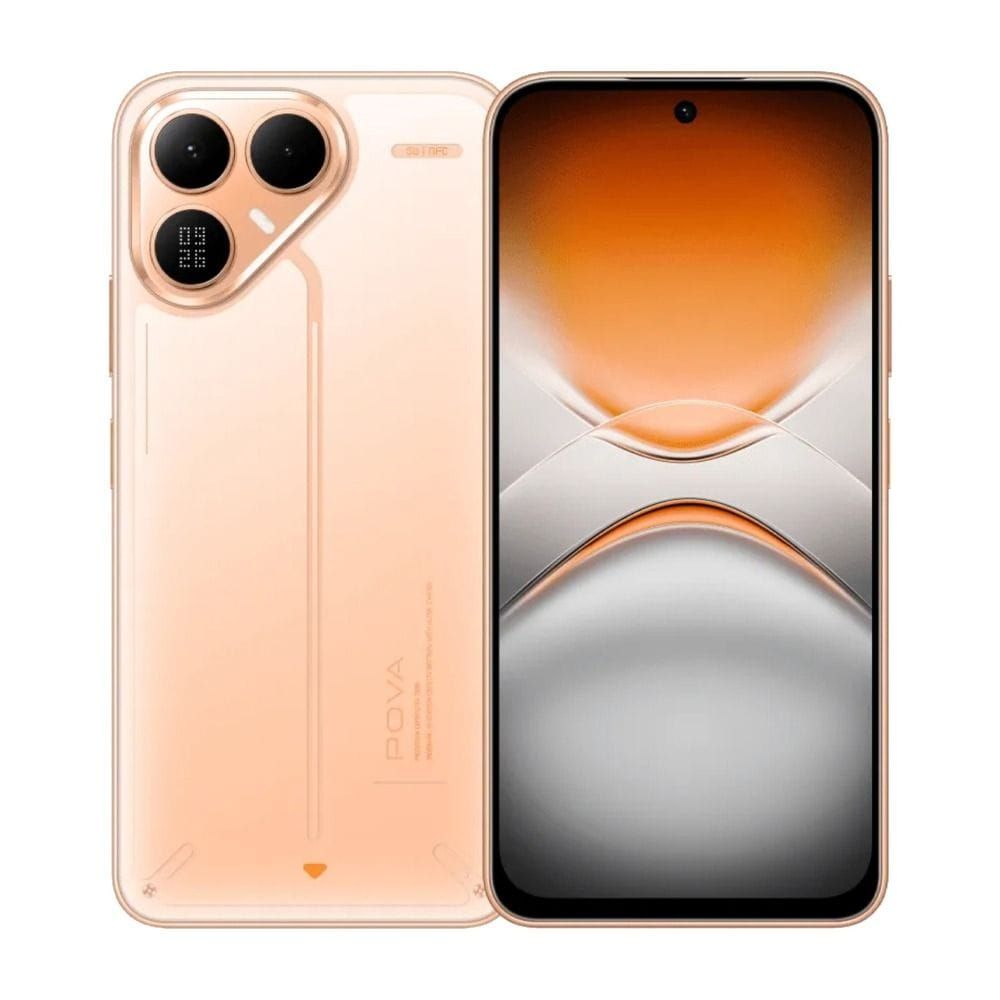 Tecno Pova 8 5G Smartphone, 8GB RAM, 256GB Storage, 6.76" 144Hz Display, Dimensity 7100, 8000mAh Battery | Helios Orange - LK6 10091353
