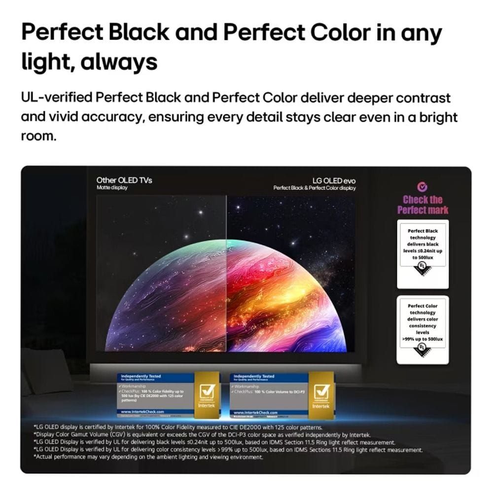 LG 65-Inch OLED evo AI C6 4K Smart TV - Alpha 11 Gen3 AI, 165Hz, Dolby Vision | OLED65C66LA.AMRG