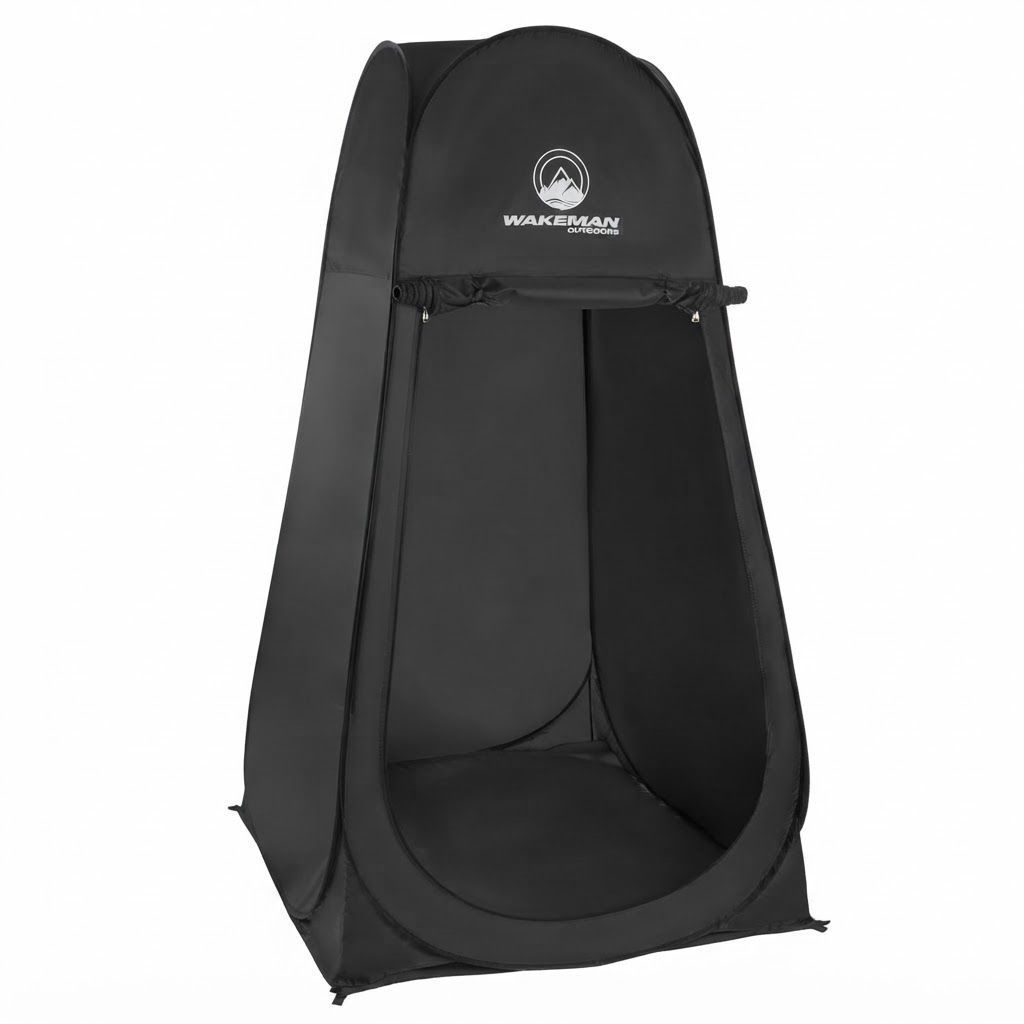 Wakeman Outdoors Portable Pop-Up Privacy Tent for Camping, Instant Shower, Changing Room and Portable Toilet Shelter