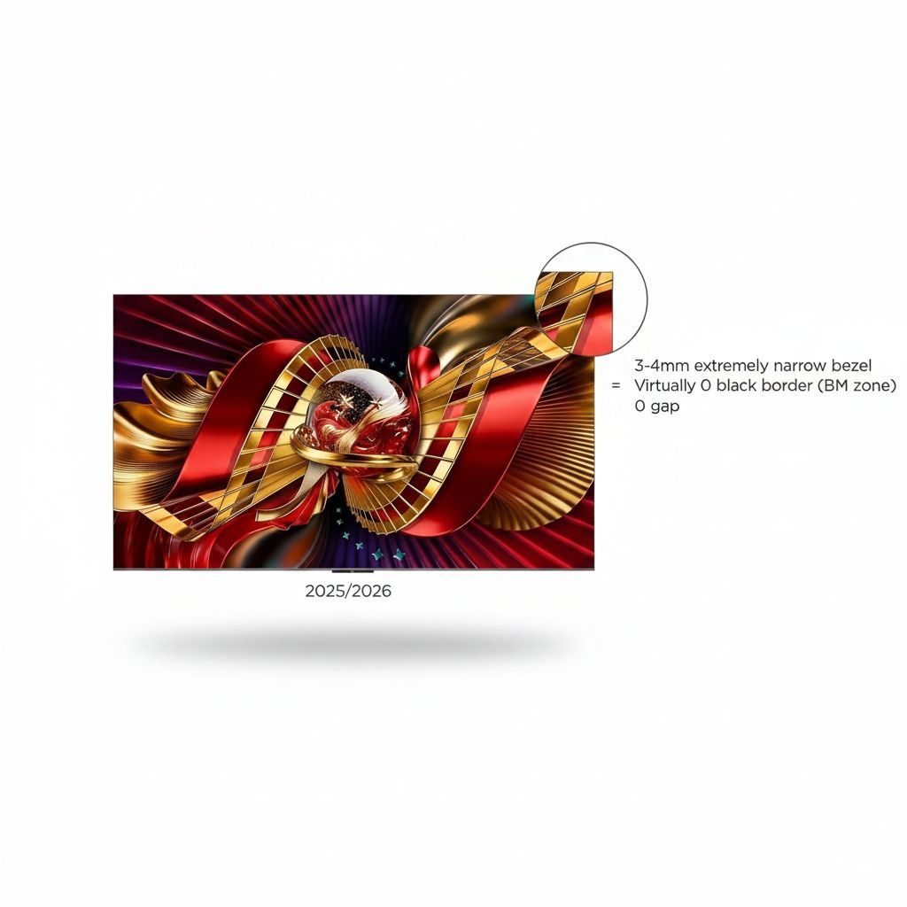 TCL 85 Inch 4K SQD Mini LED Smart Google TV, 144Hz, 6000 Nits Peak Brightness, Dolby Atmos, Bang & Olufsen Audio, HDR Gaming TV - Black - 85C8L