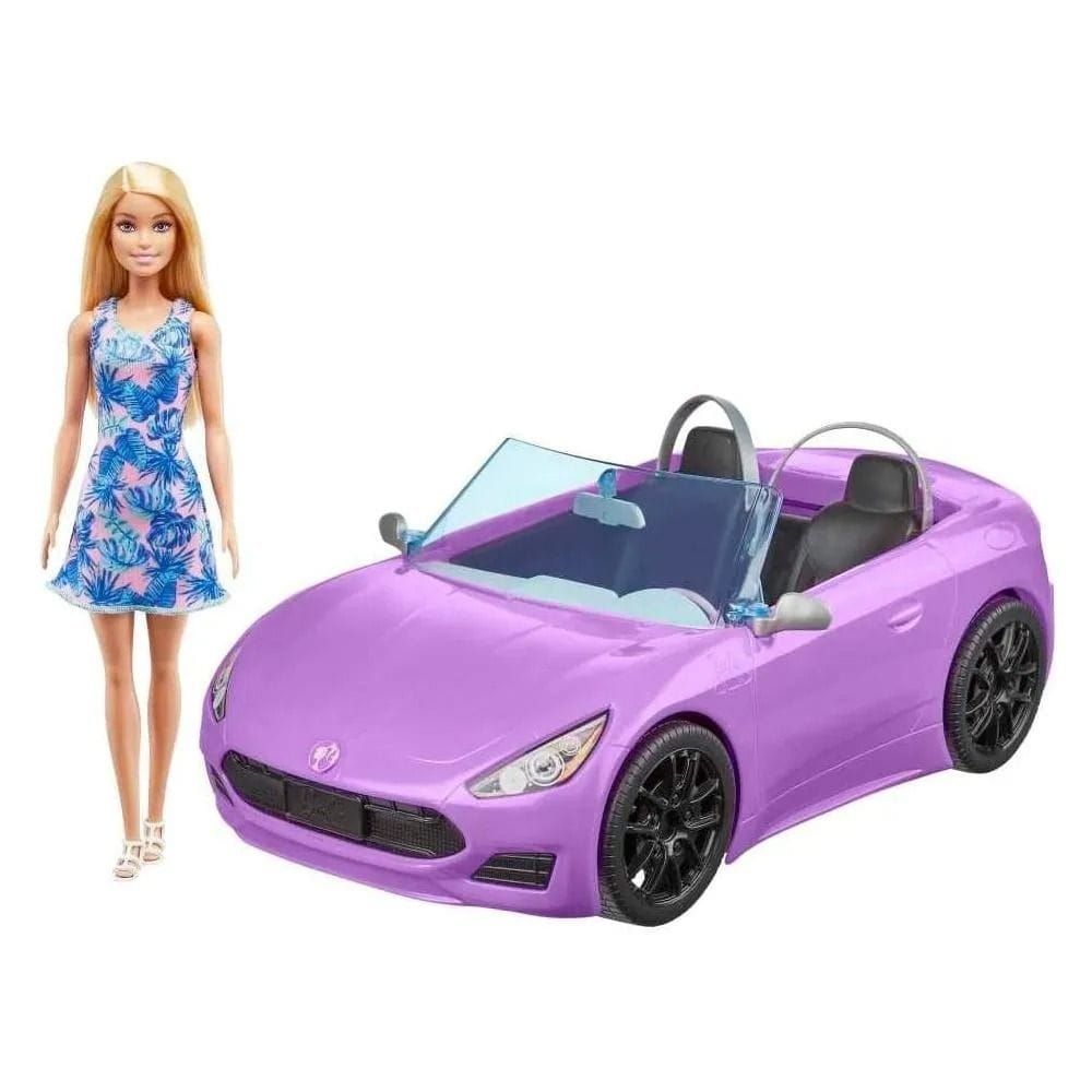 Barbie Doll And Vehicle Playset + Malibu Goes Shopping Playset + Art Kits Bundle (603001000016083 + 603001000016070 + 603001000000789)