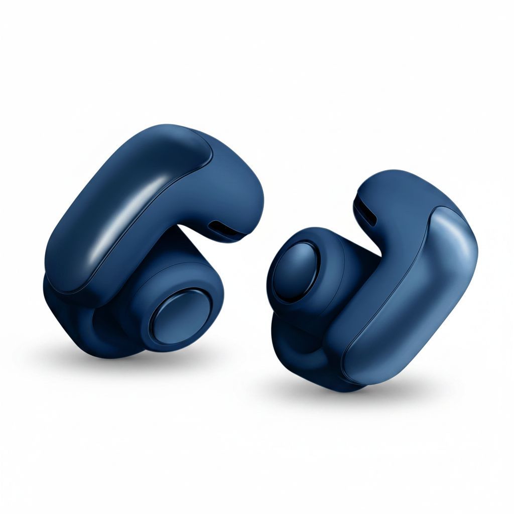 Bose Ultra Open Earbuds, OpenAudio Technology, Open-Ear Wireless Bluetooth Earbuds, Immersive Audio, Comfortable Fit - Blue