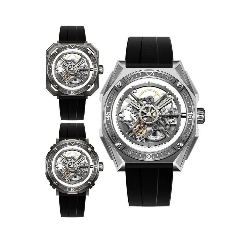 CIGA Design M Series Set Automatic Watch, Stainless Steel Case, Fluoro Rubber Strap, CD-03 Original Movement, 3ATM Water Resistant