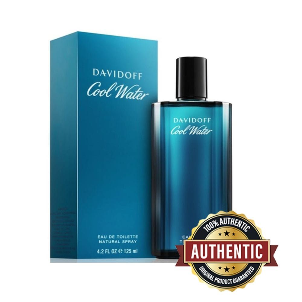 Davidoff Cool Water Eau de Toilette for Men, Fresh Aquatic Aromatic Fragrance with Mint, Lavender, Jasmine & Sandalwood - 125ml