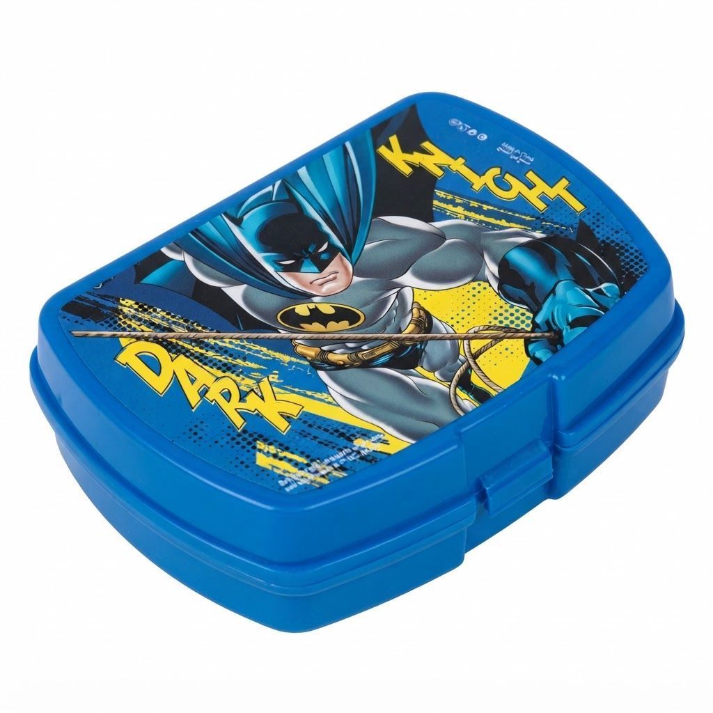 Batman 3-in-1 Toddler Rolling Backpack School Set - 13 inch Trolley Bag with Lunch Box & Water Bottle
