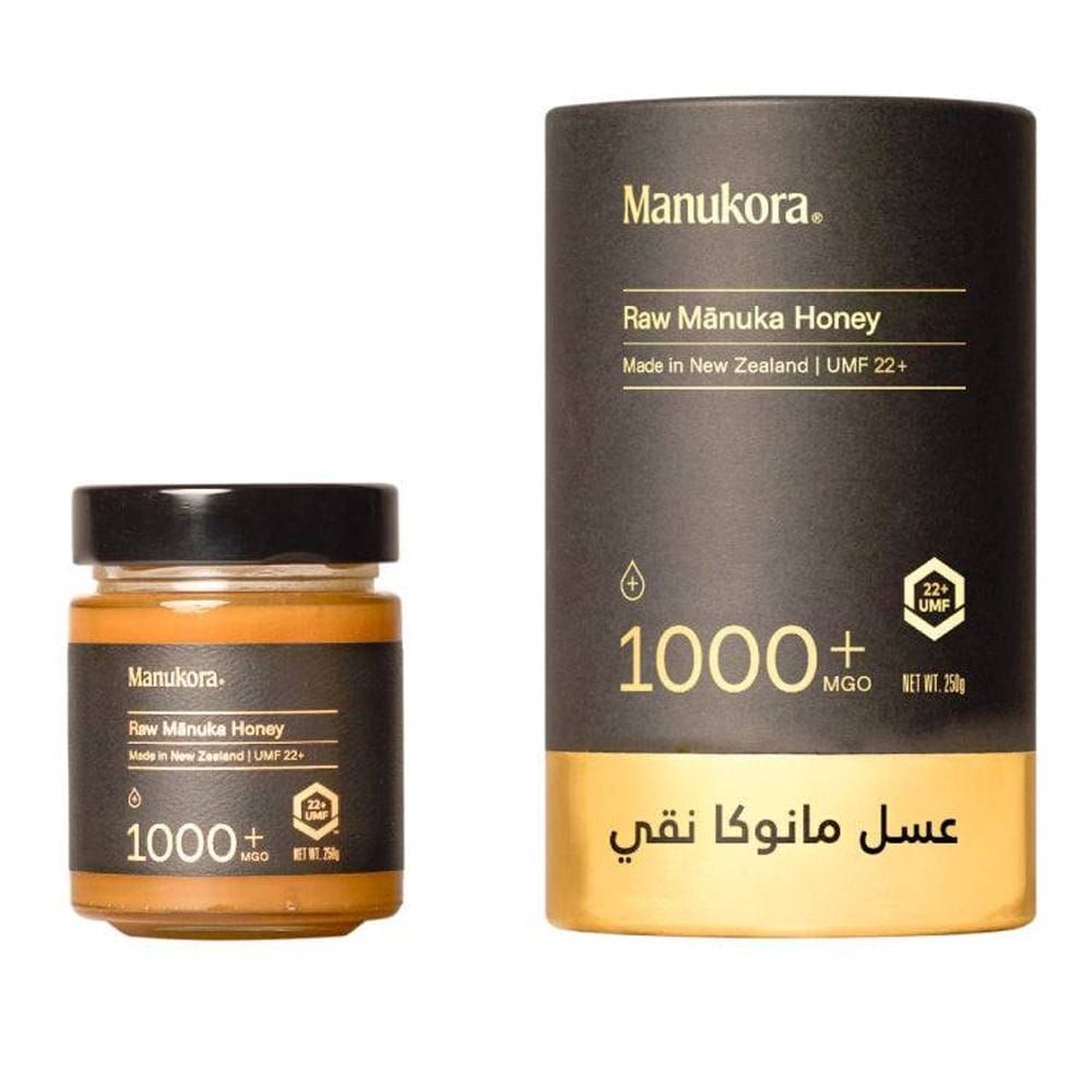 Manukora Raw Manuka Honey MGO 1000+, 100% Monofloral New Zealand Manuka Honey - 250g