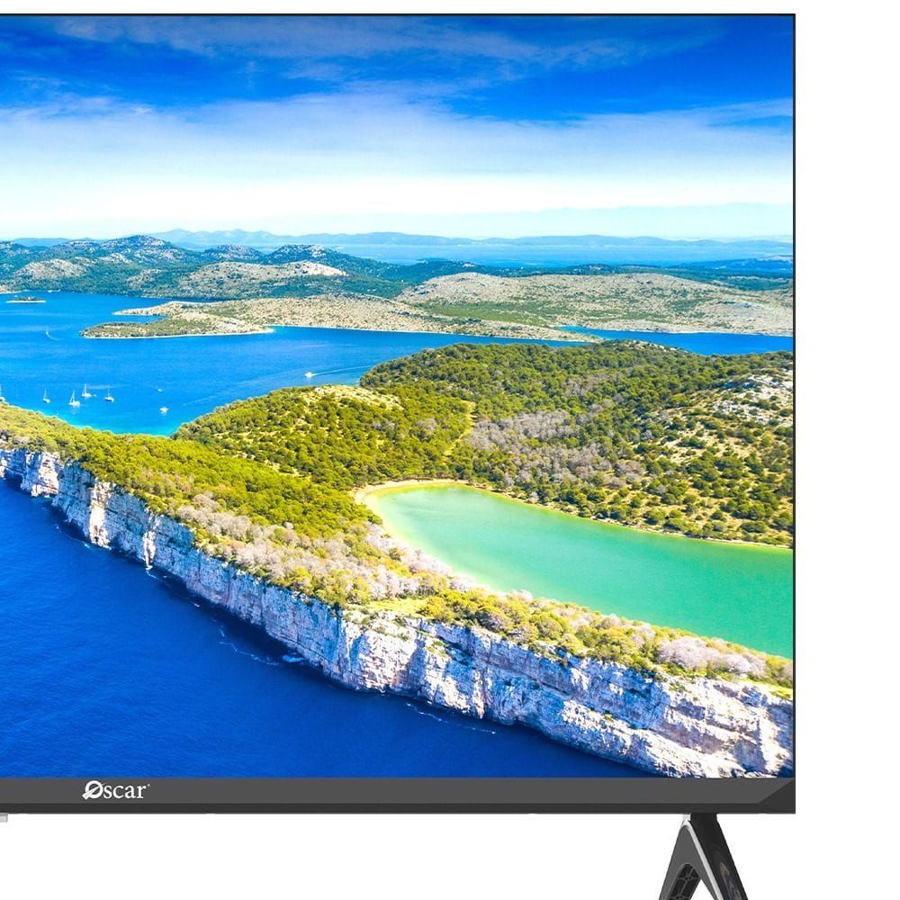 Oscar 32-inch Frameless HD Smart Android TV, Bluetooth, T2/S2 Tuner, CI Slot, HDMI & USB Connectivity | Black - OTV3201SA