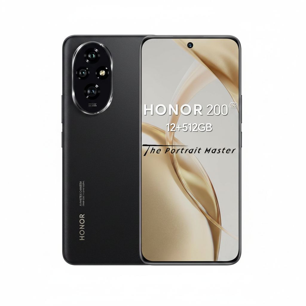 HONOR 200 5G Smartphone - 512GB, 12GB RAM, 50MP Camera|Black