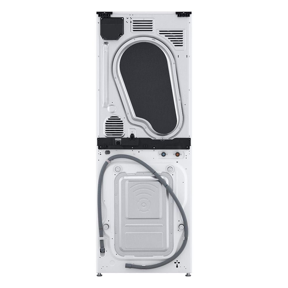 LG WashTower 12/10kg Washer Dryer, AI DD, TurboWash, Heat Pump Dual Inverter, Steam, ThinQ Wi-Fi, 1400 RPM | White - W4W8BVPKWHM.ABWPQLY