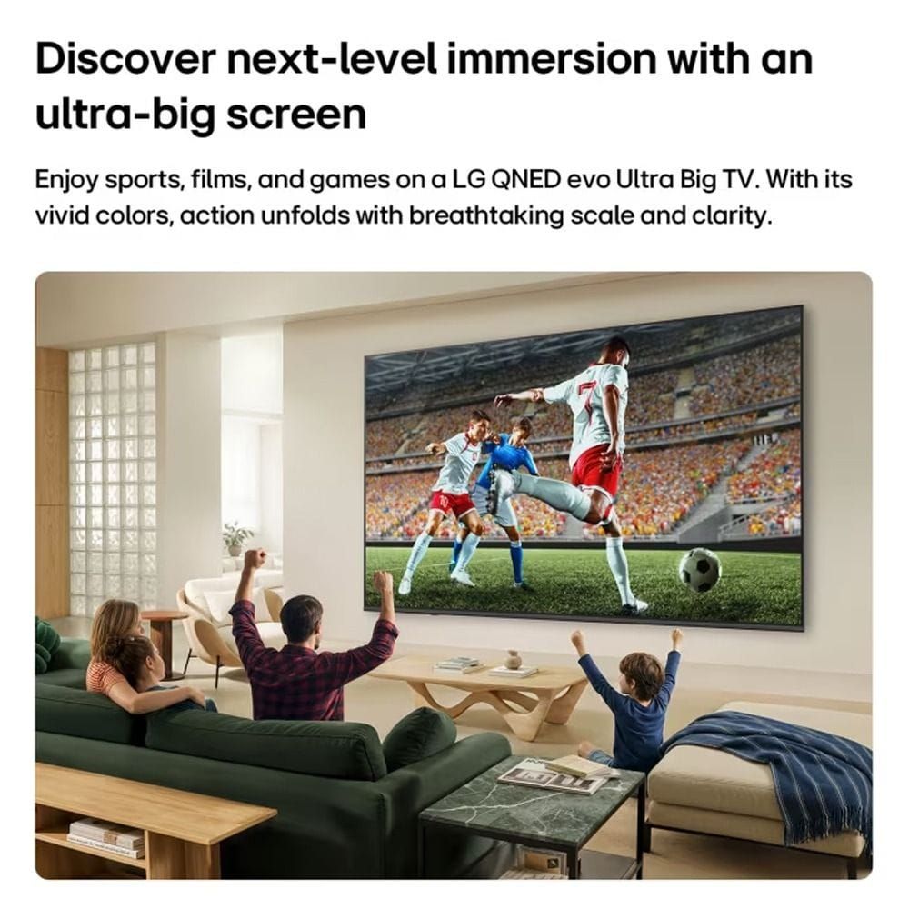 LG 85-Inch QNED Evo AI QNED84B MiniLED 4K Smart TV - Dynamic QNED Color Pro, α8 AI Processor 4K Gen3, HDR10, webOS, Magic Remote | 85QNED84B6T.AMRQ