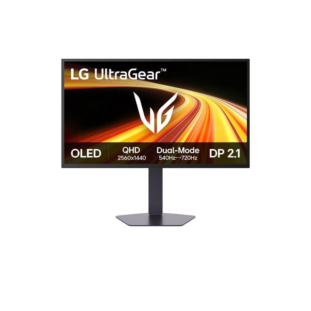 شاشة ألعاب أل جي ألترا جير OLED مقاس 27 بوصة، بدقة QHD ومعدل تحديث 540 هرتز / HD ومعدل تحديث 720 هرتز، وضع مزدوج، زمن استجابة 0.02 مللي ثانية، متوافقة مع G-SYNC، منفذ DisplayPort 2.1 | 27GX790B-B.AMA