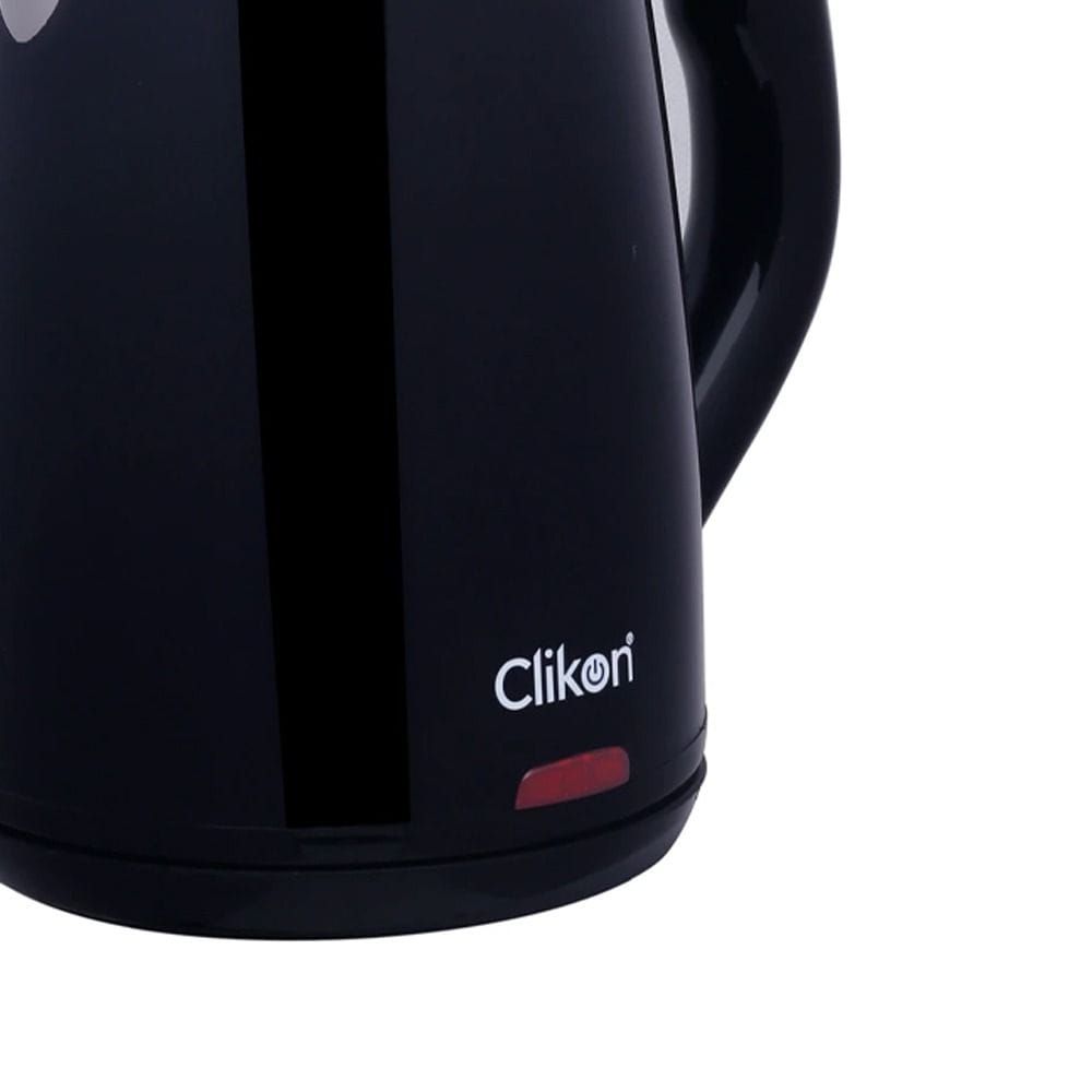 Clikon Double Wall Electric Kettle, 1.8L Capacity, 1500W, Fast Boiling, Double-Wall Insulation, Cordless Design | Grey - CK5127
