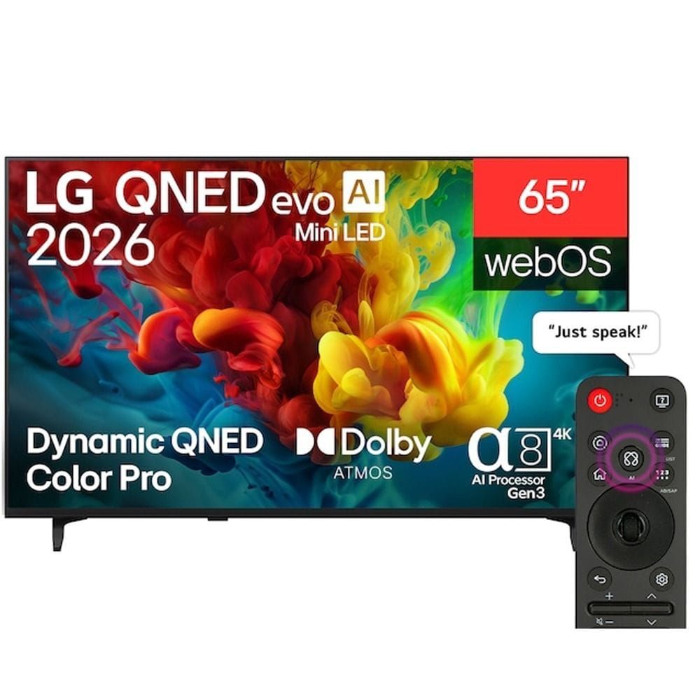LG 65 Inch evo AI QNED Mini LED 4K Smart TV - Dynamic QNED Color Pro, Alpha 8 AI Processor Gen3, 144Hz FreeSync/VRR | 65QNED84B6T.AMRG