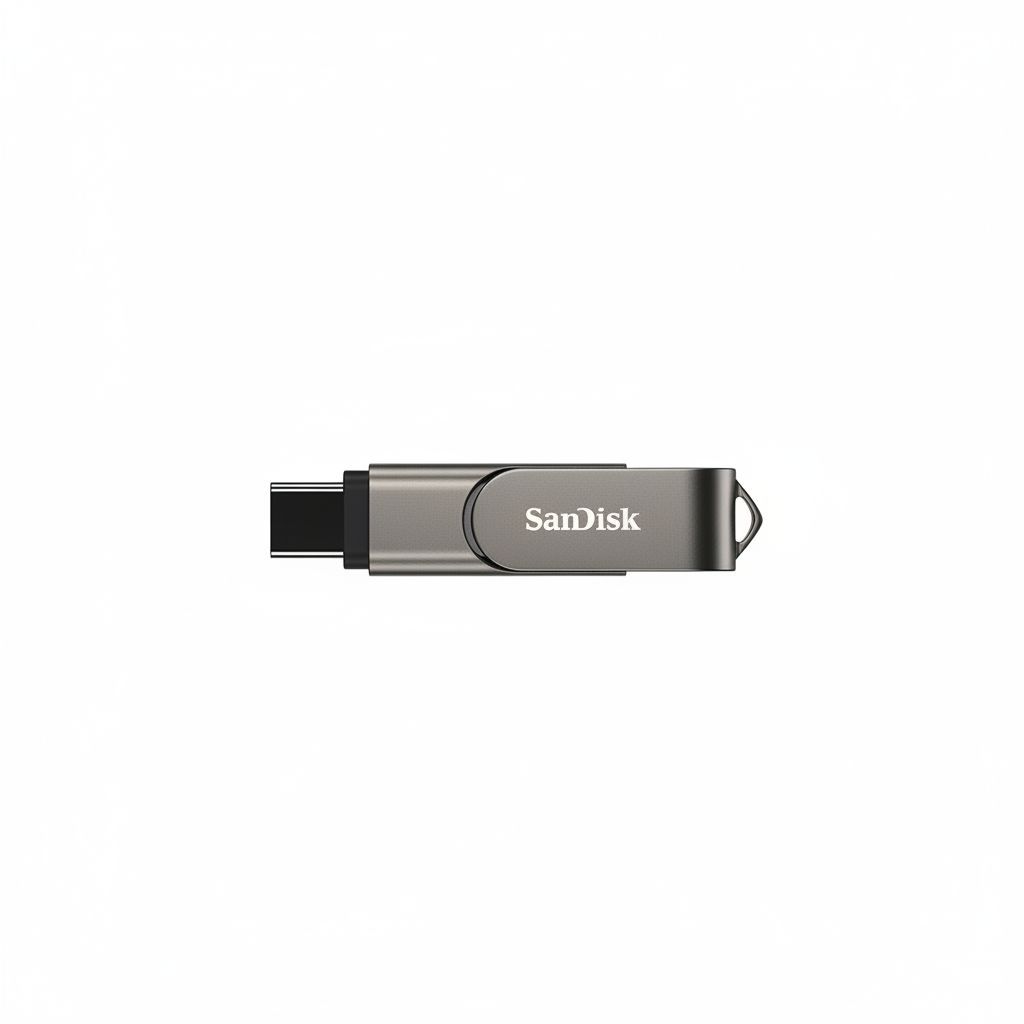 سانديسك ألترا دوال درايف جو USB Type-C سعة 32 جيجابايت، بسرعة تصل إلى 150 ميجابايت/ثانية ومتوافق مع OTG، أسود