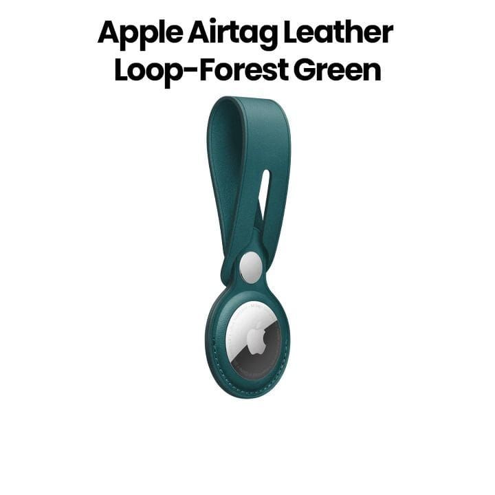 Apple AirTag Leather Loop, Stylish And Functional, Lightweight And Practical, Loop Design for Easy Attachment - Forest Green