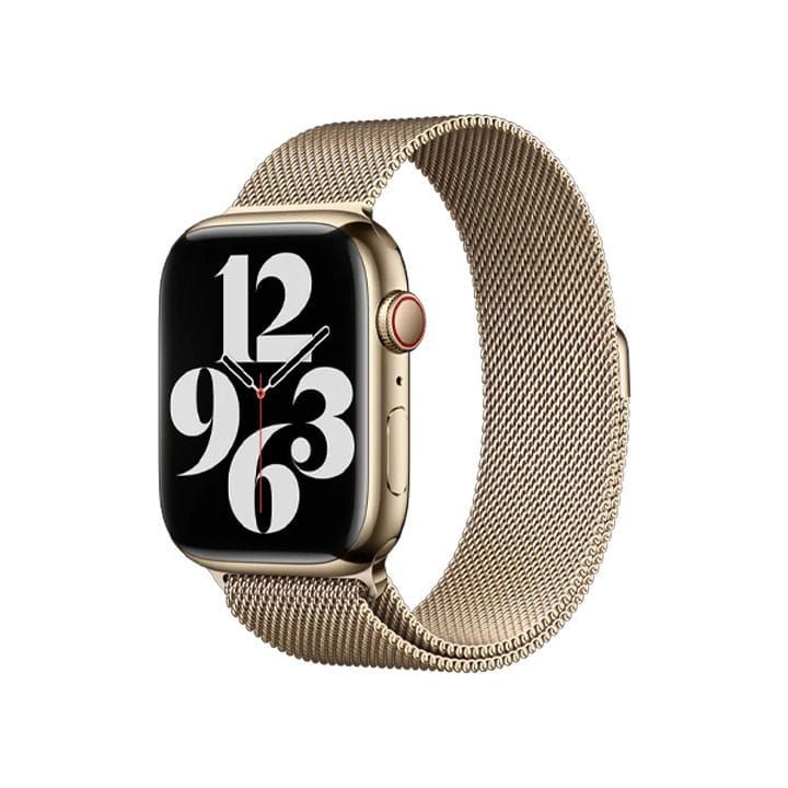 Apple Watch Milanese Loop 45mm, Magnetic Adjustable Closure, Comfortable Fit, Elegant Stainless Steel Mesh - Gold - ML763ZM/A