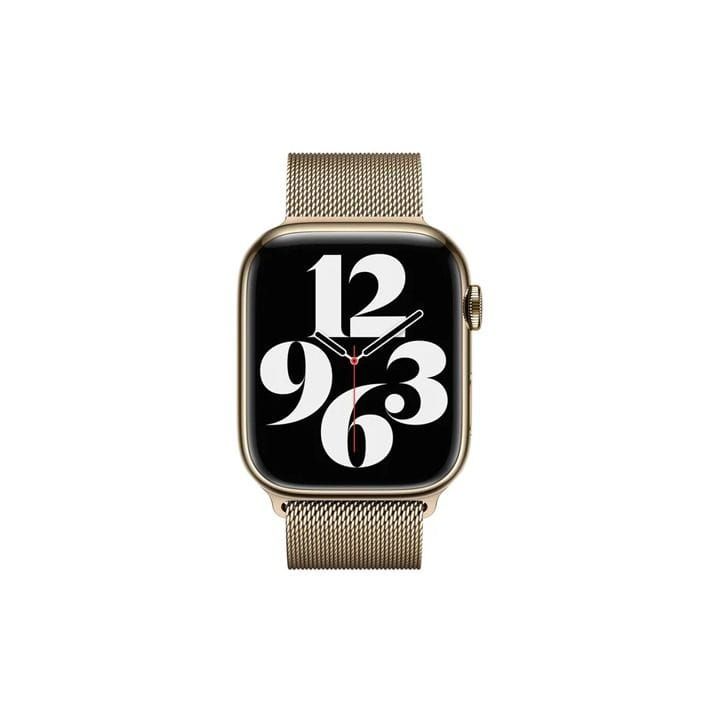 Apple Watch Milanese Loop 45mm, Magnetic Adjustable Closure, Comfortable Fit, Elegant Stainless Steel Mesh - Gold - ML763ZM/A