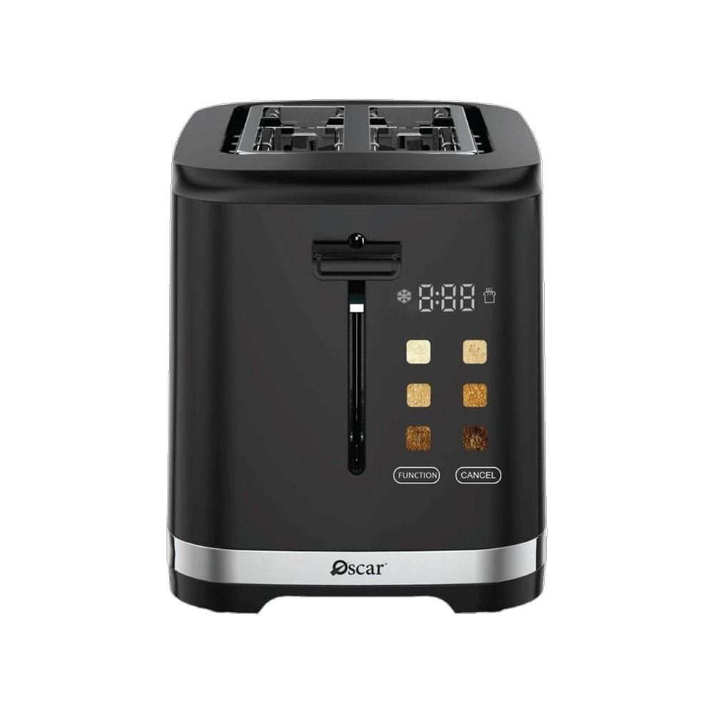 Oscar Platinum Series Digital 2-Slice Toaster, 800W, LED Display, 6 Browning Settings, Defrost & Cancel, Countdown Timer | OS-TBD02 - Black