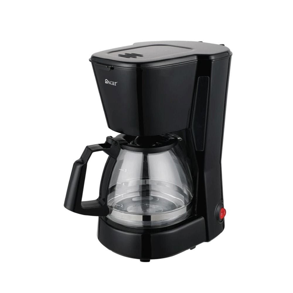 Oscar Platinum Series 0.75L Coffee Maker, 600W, Heat-Resistant Glass Carafe, Washable Filter, Anti-Drip & Boil-Dry Protection | OS-CMB075 - Black