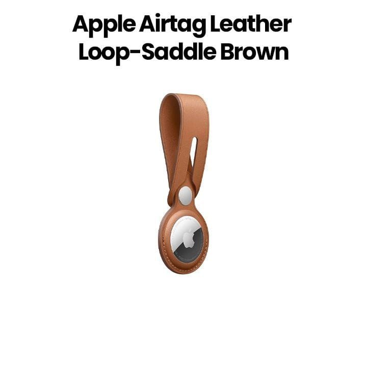 Apple AirTag Leather Loop, Elegant And Durable Design, Perfect For Travel And Daily Use, Easy Installation - Saddle Brown - MX4A2ZM/A