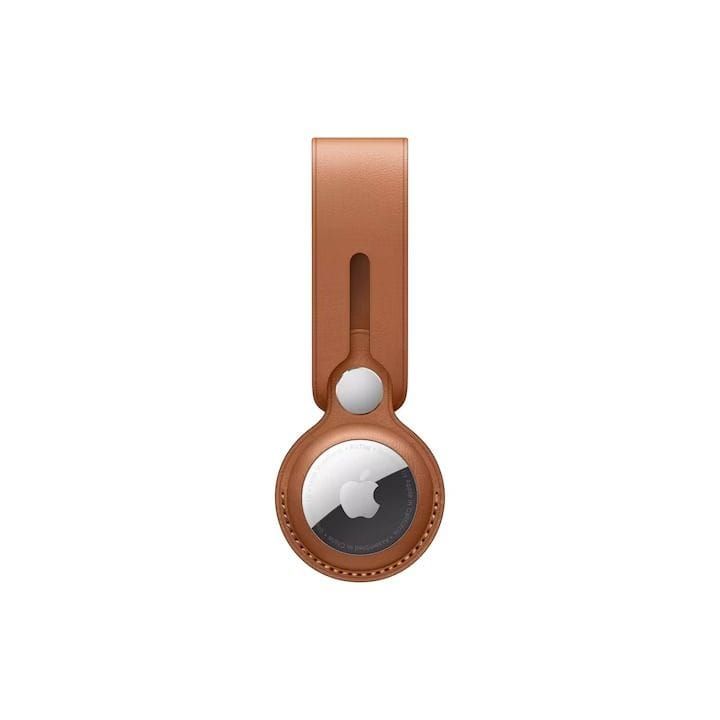 Apple AirTag Leather Loop, Elegant And Durable Design, Perfect For Travel And Daily Use, Easy Installation - Saddle Brown - MX4A2ZM/A