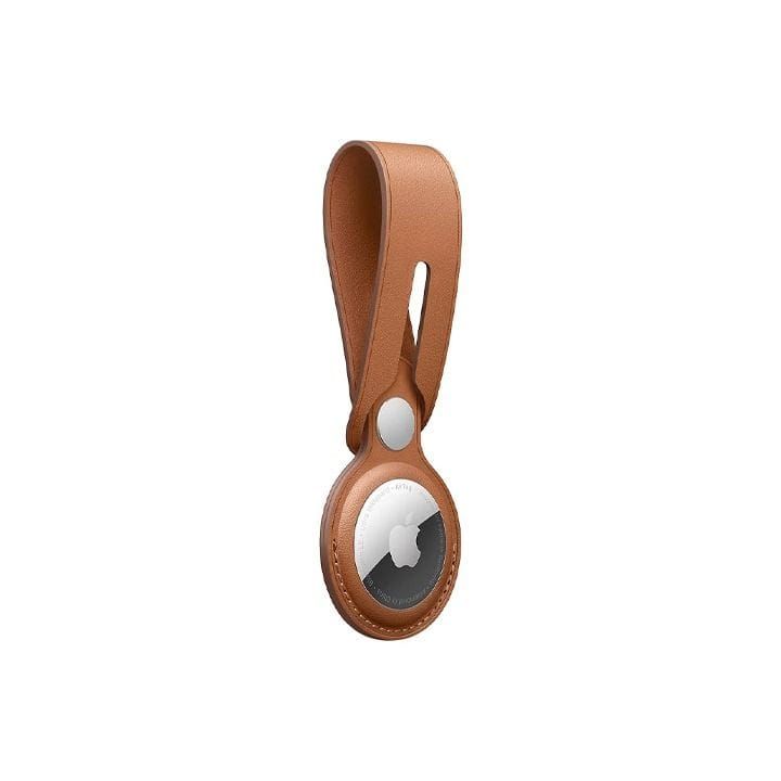 Apple AirTag Leather Loop, Elegant And Durable Design, Perfect For Travel And Daily Use, Easy Installation - Saddle Brown - MX4A2ZM/A